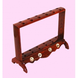 Elegant Rosewood Chopstick Holder with Horn Inlaid Designs