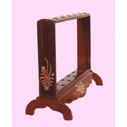 Fancy Rosewood Mother of Pearl Inlaid Chopstick Holder